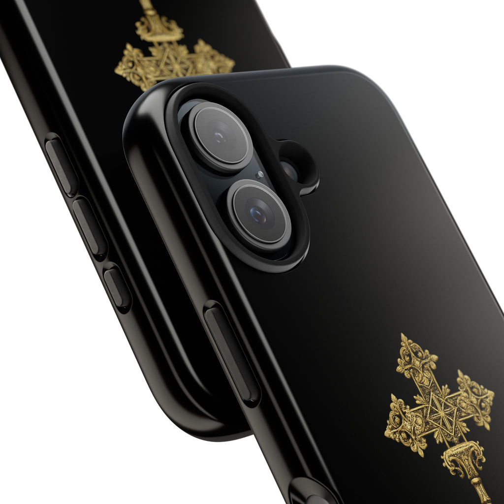 Black & Gold Ethiopian Cross Tough Case