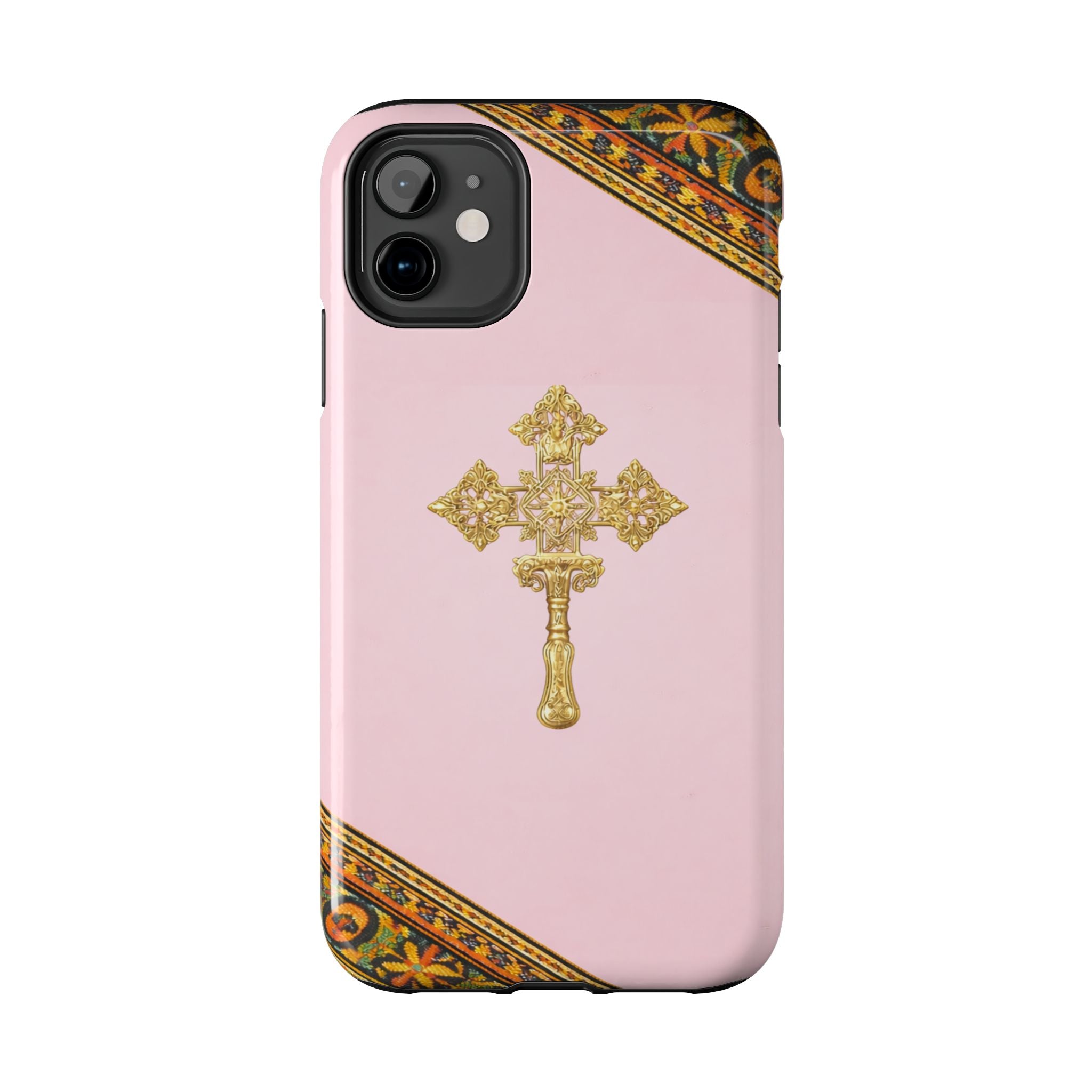 Pink Ethiopian Cross Phone Case 🇪🇹 | Orthodox Christian Tough iPhone Case  | Habesha Design