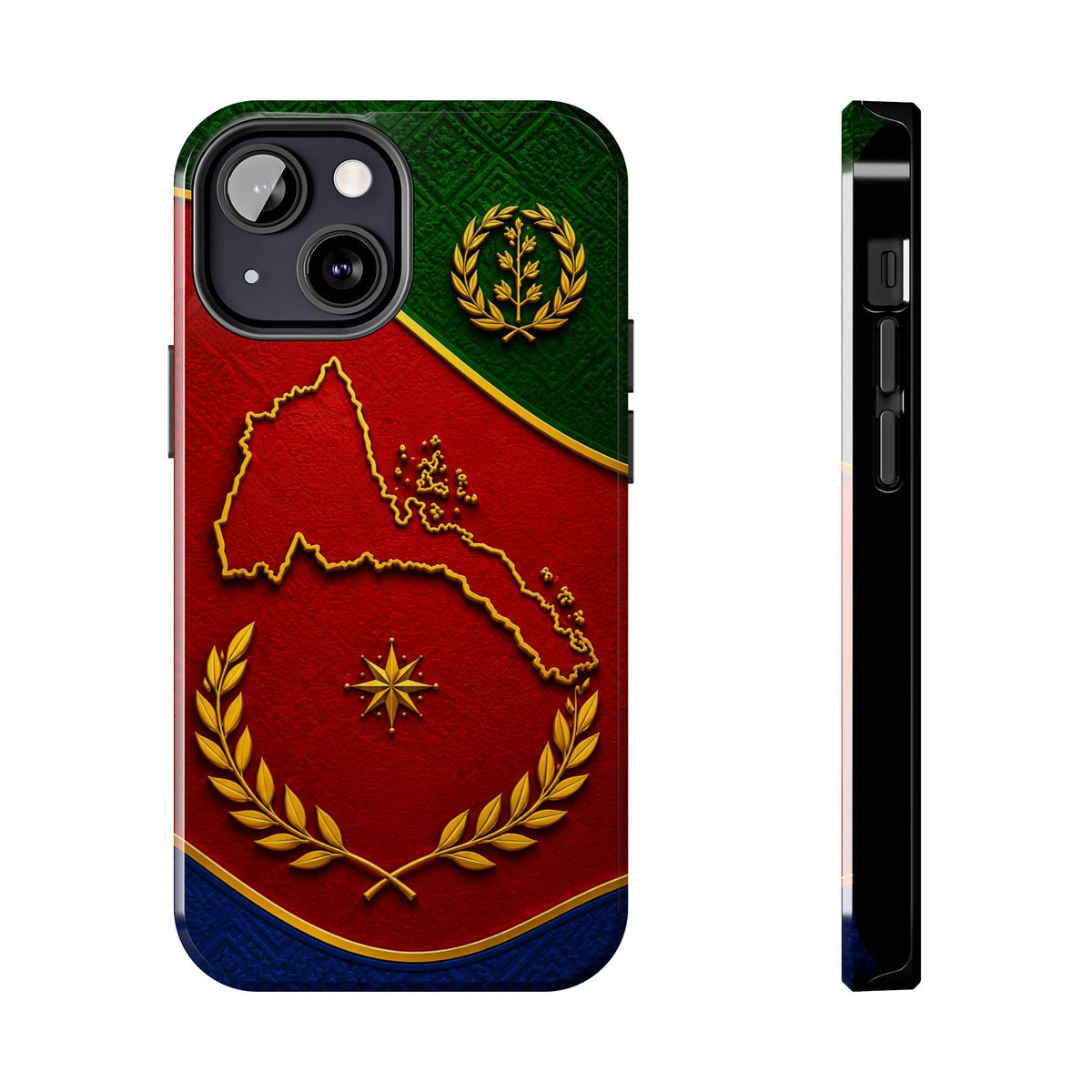 Eritrea Heritage Gold Map Tough Case – phone case view 10