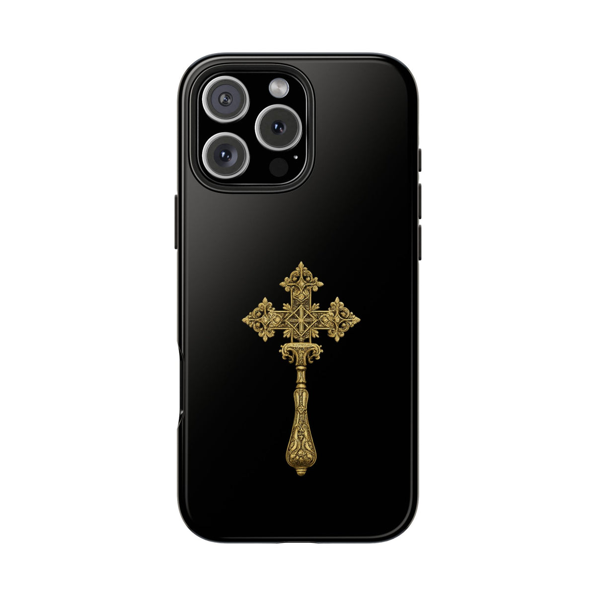 Black & Gold Ethiopian Cross Tough Case – phone case view 25