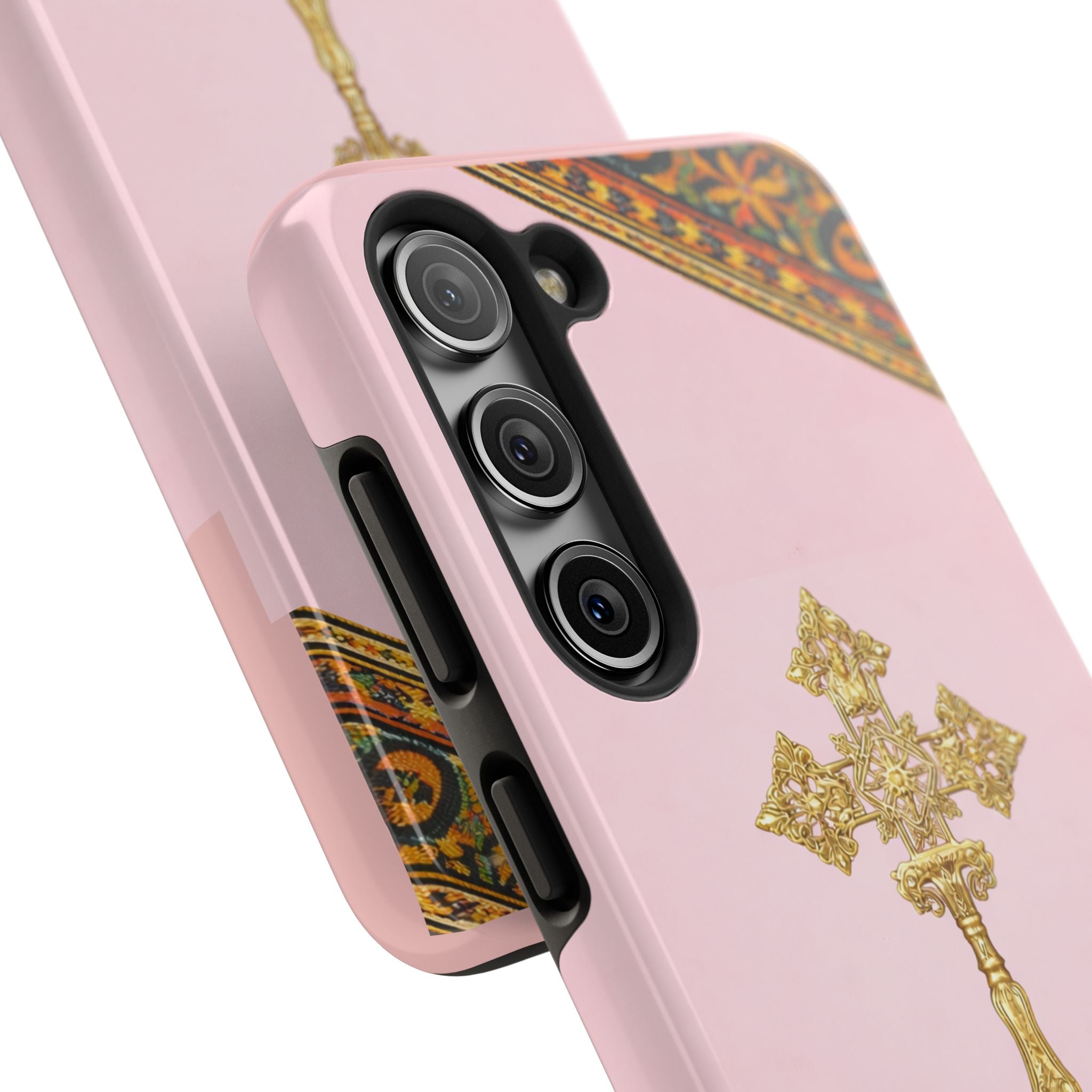 Pink Ethiopian Cross Phone Case 🇪🇹 | Orthodox Christian Tough iPhone Case  | Habesha Design