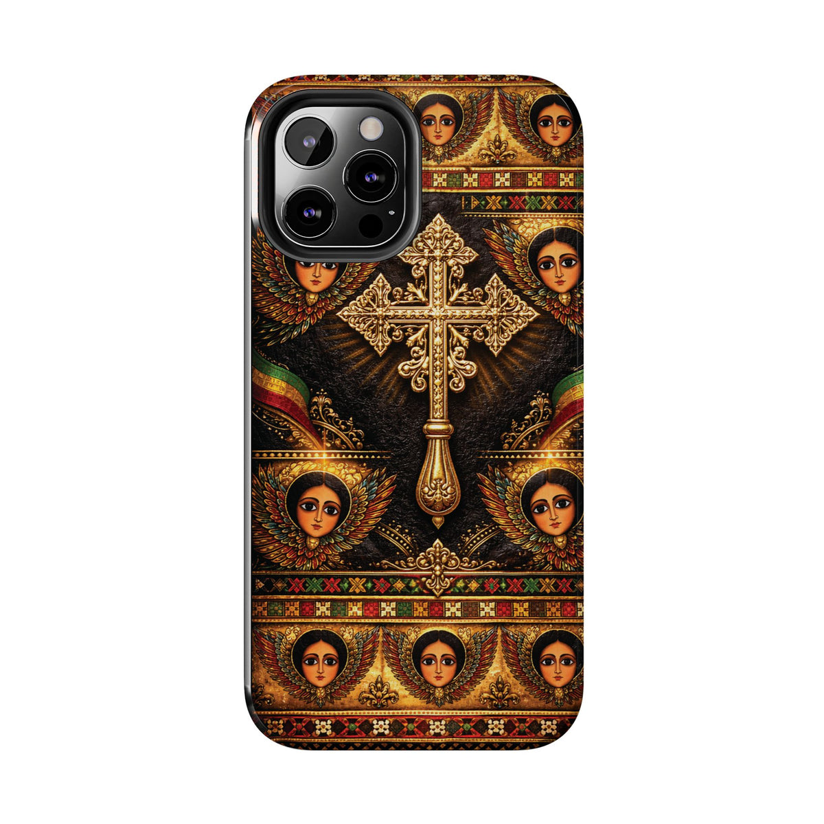 Ethiopian Cross & Angels Tough Case – phone case view 8