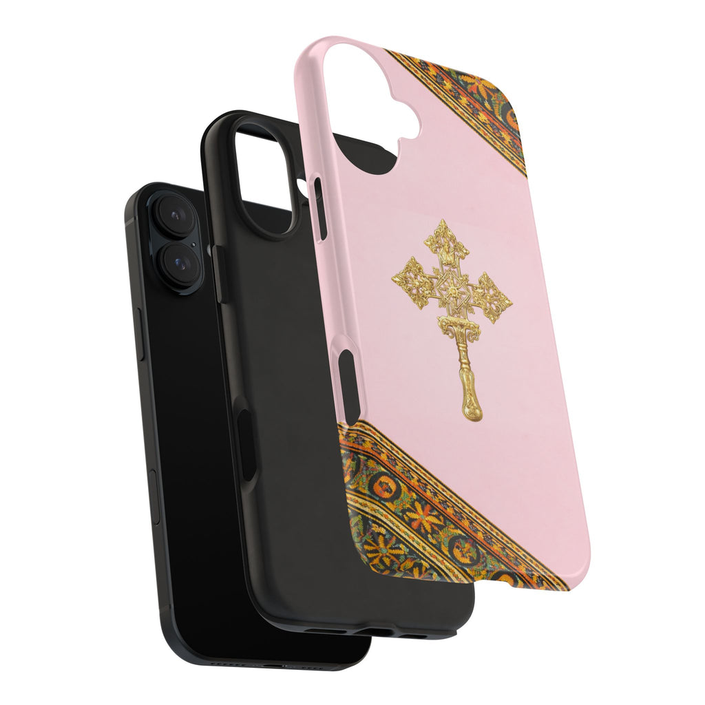Pink Ethiopian Cross Phone Case 🇪🇹 | Orthodox Christian Tough iPhone Case  | Habesha Design