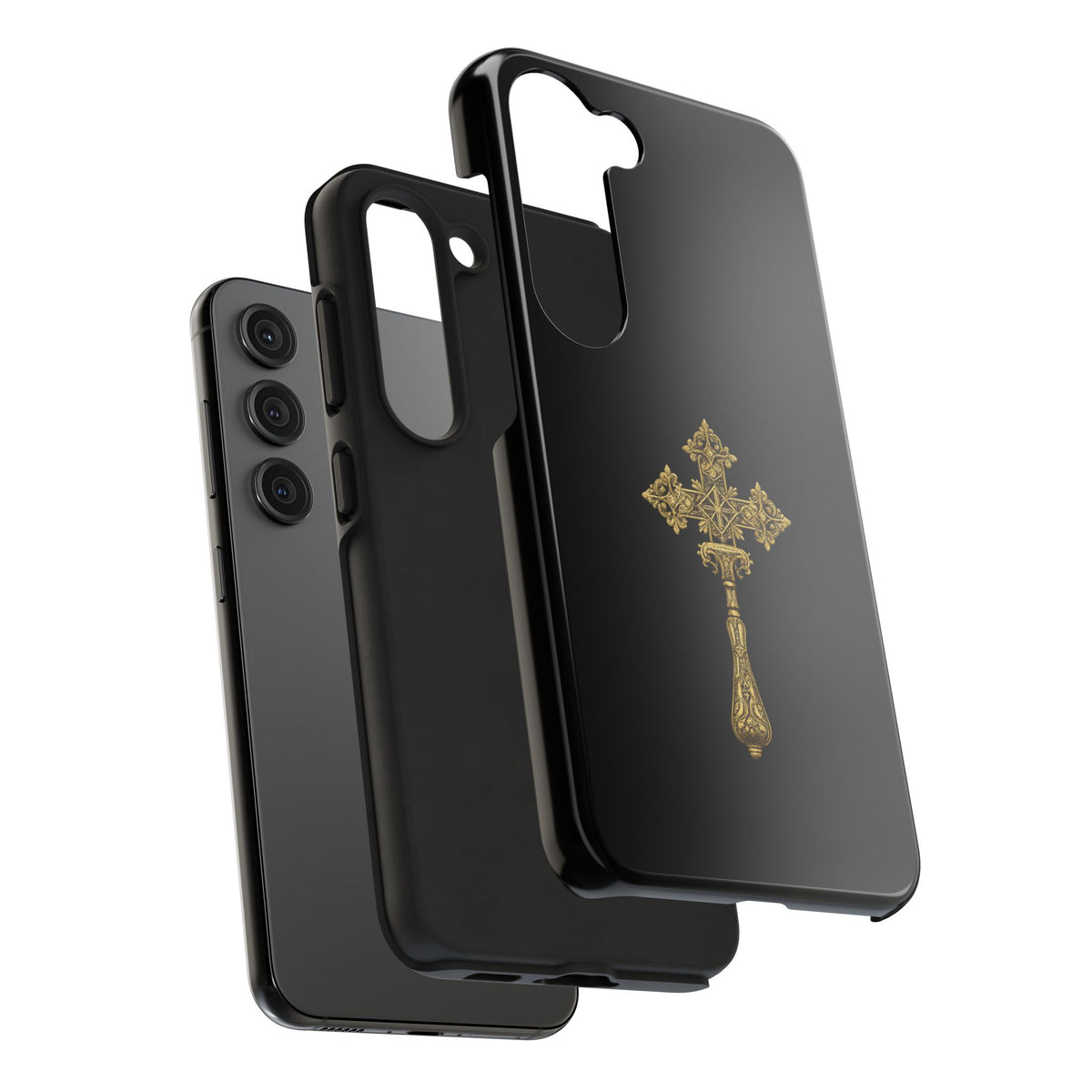 Black & Gold Ethiopian Cross Tough Case