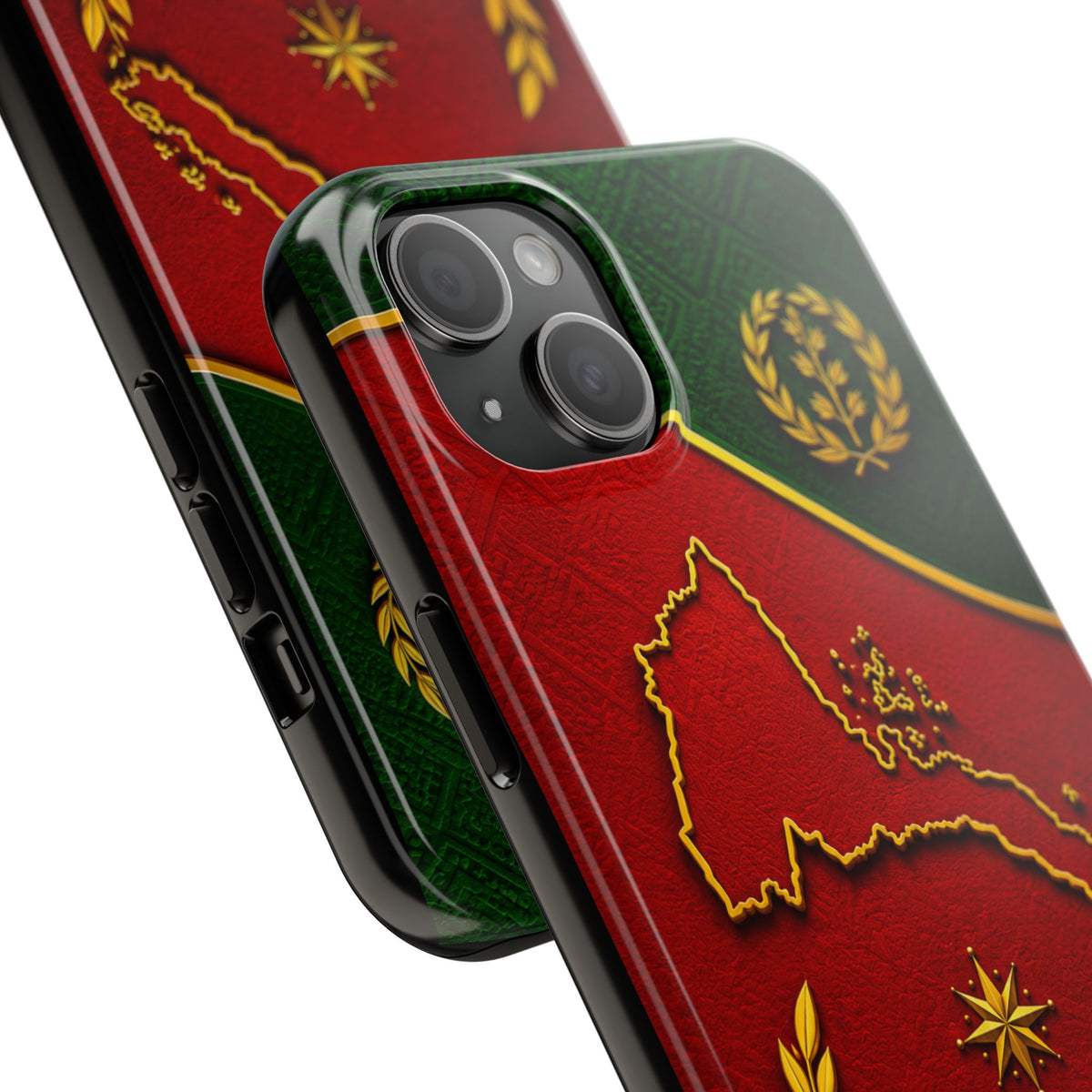 Eritrea Heritage Gold Map Tough Case – phone case view 33
