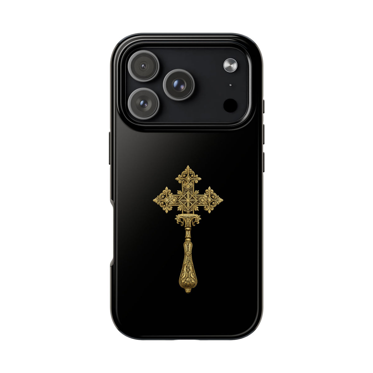 Black & Gold Ethiopian Cross Tough Case – phone case view 30