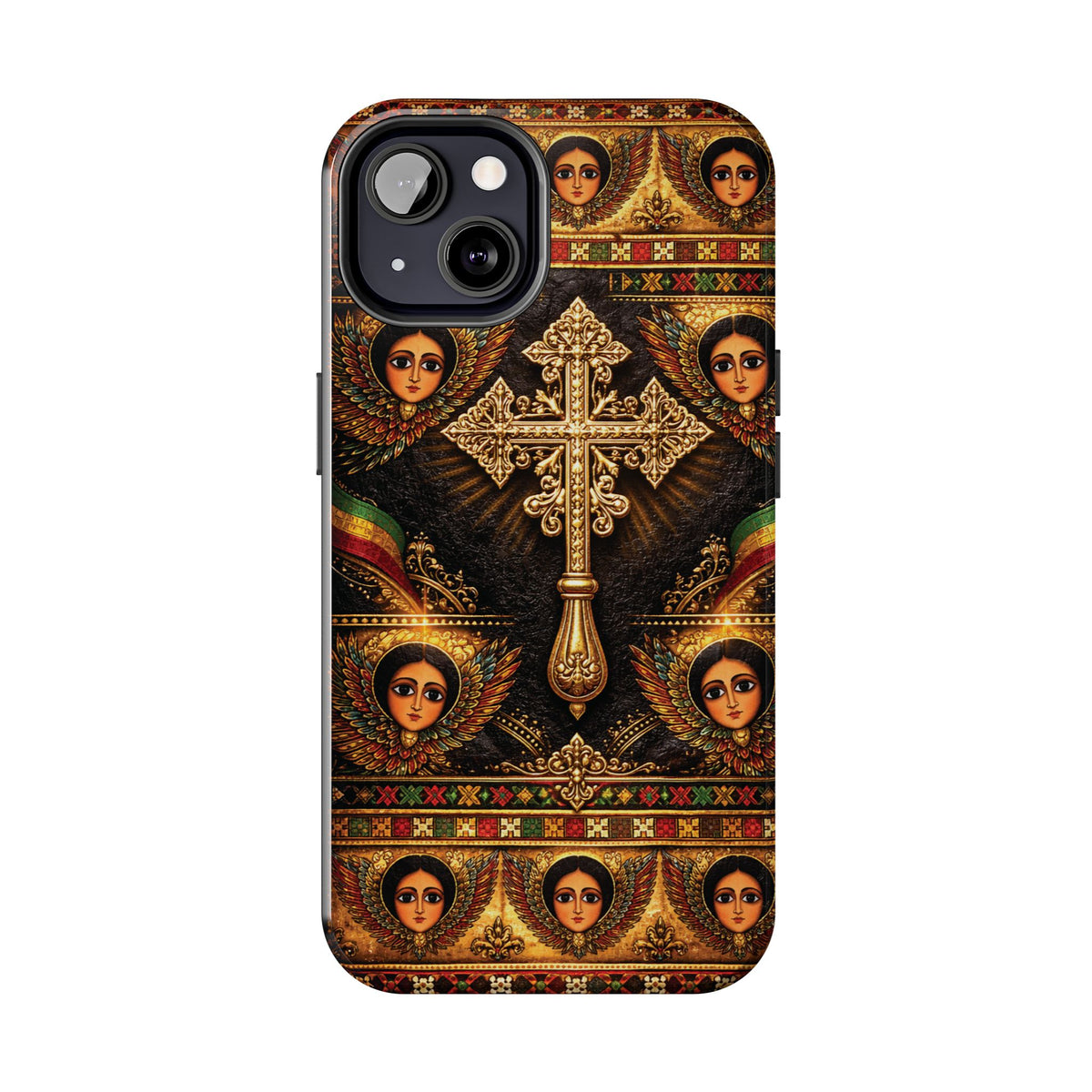 Ethiopian Cross & Angels Tough Case – phone case view 9