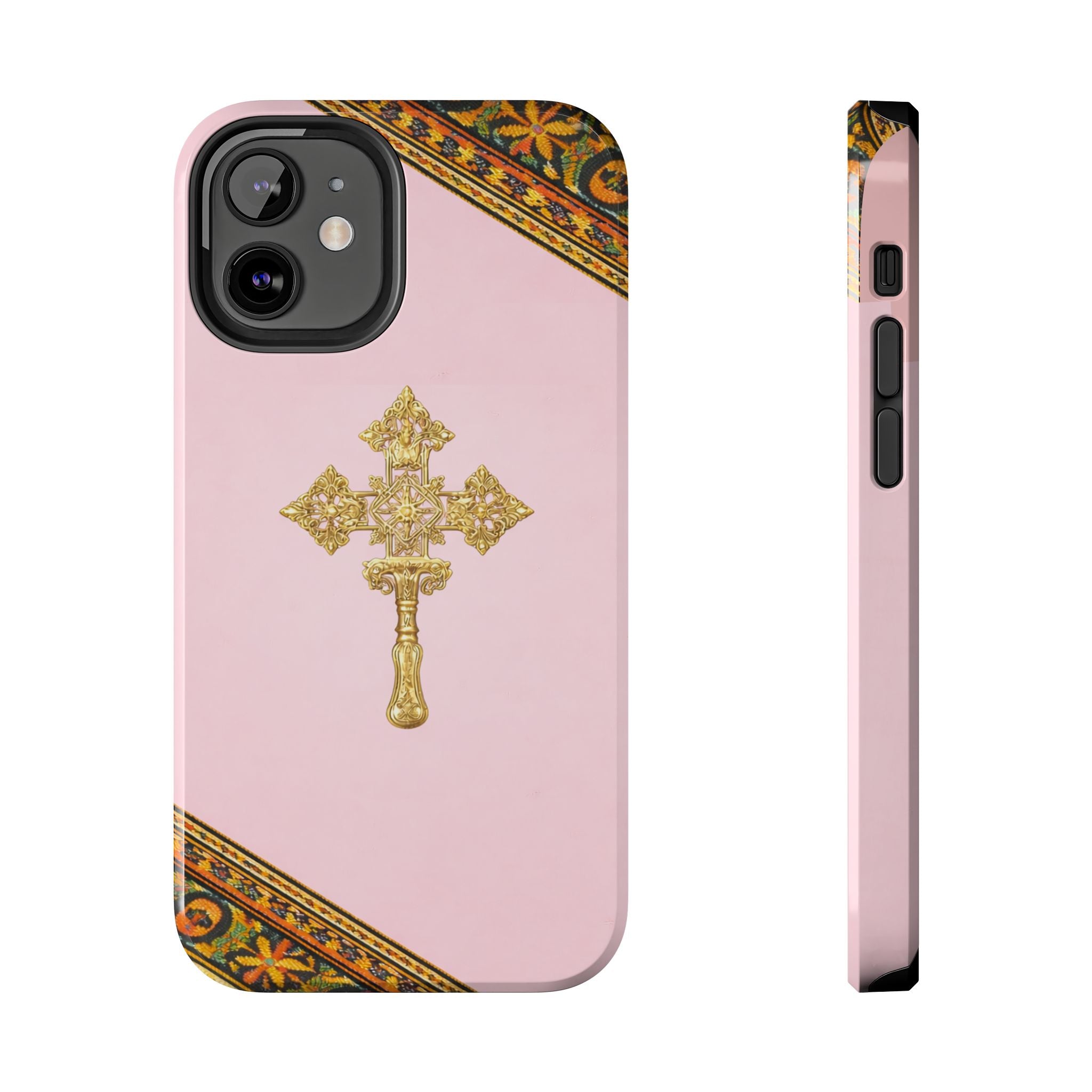 Pink Ethiopian Cross Phone Case 🇪🇹 | Orthodox Christian Tough iPhone Case  | Habesha Design