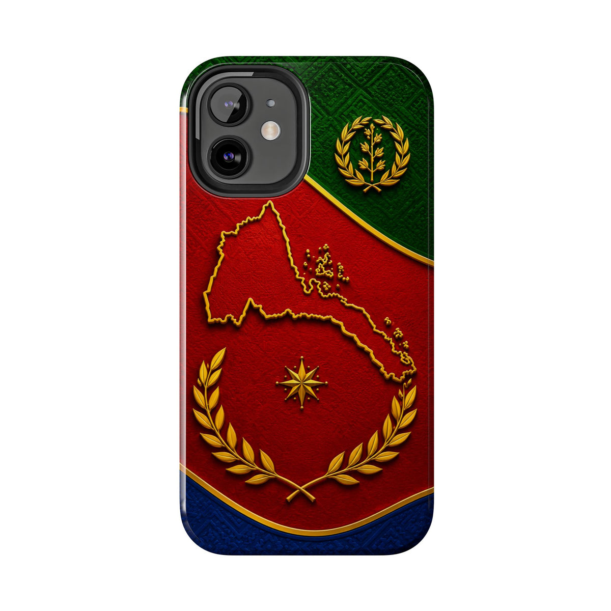 Eritrea Heritage Gold Map Tough Case – phone case view 48