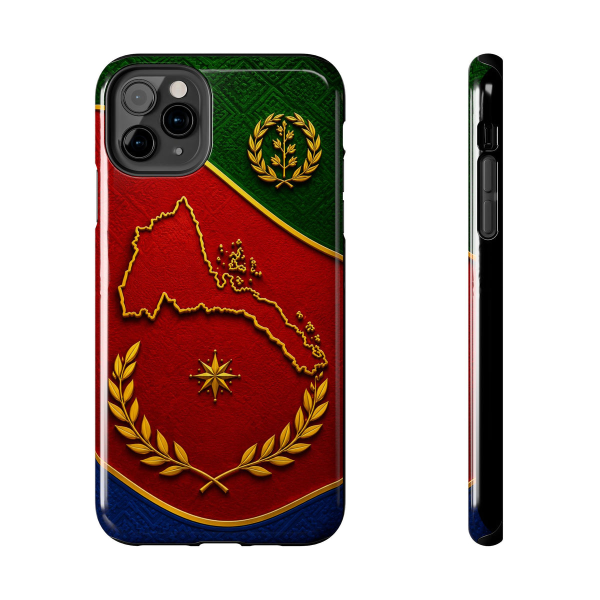 Eritrea Heritage Gold Map Tough Case – phone case view 4