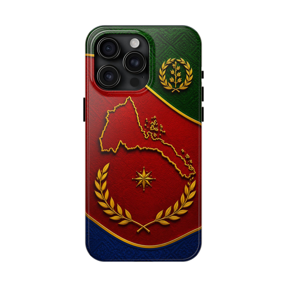 Eritrea Heritage Gold Map Tough Case – phone case view 19