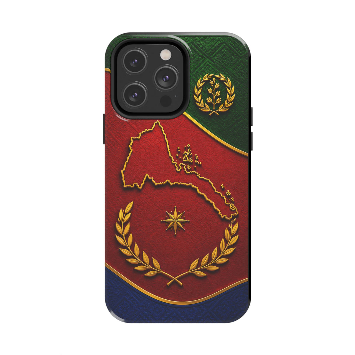 Eritrea Heritage Gold Map Tough Case – phone case view 15