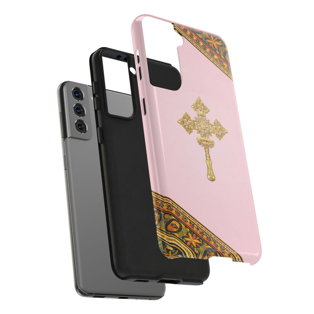 Pink Ethiopian Cross Phone Case 🇪🇹 | Orthodox Christian Tough iPhone Case  | Habesha Design
