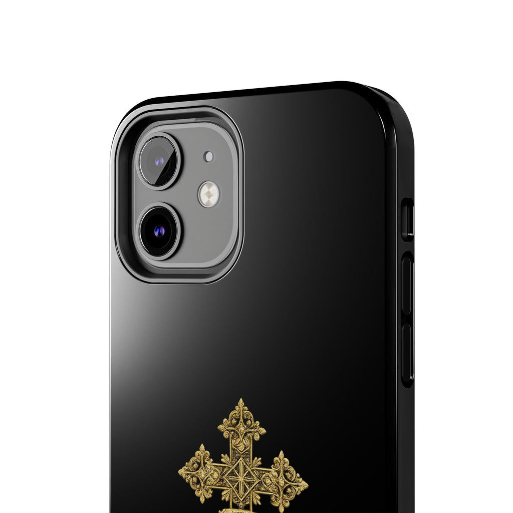 Black & Gold Ethiopian Cross Tough Case – phone case view 47