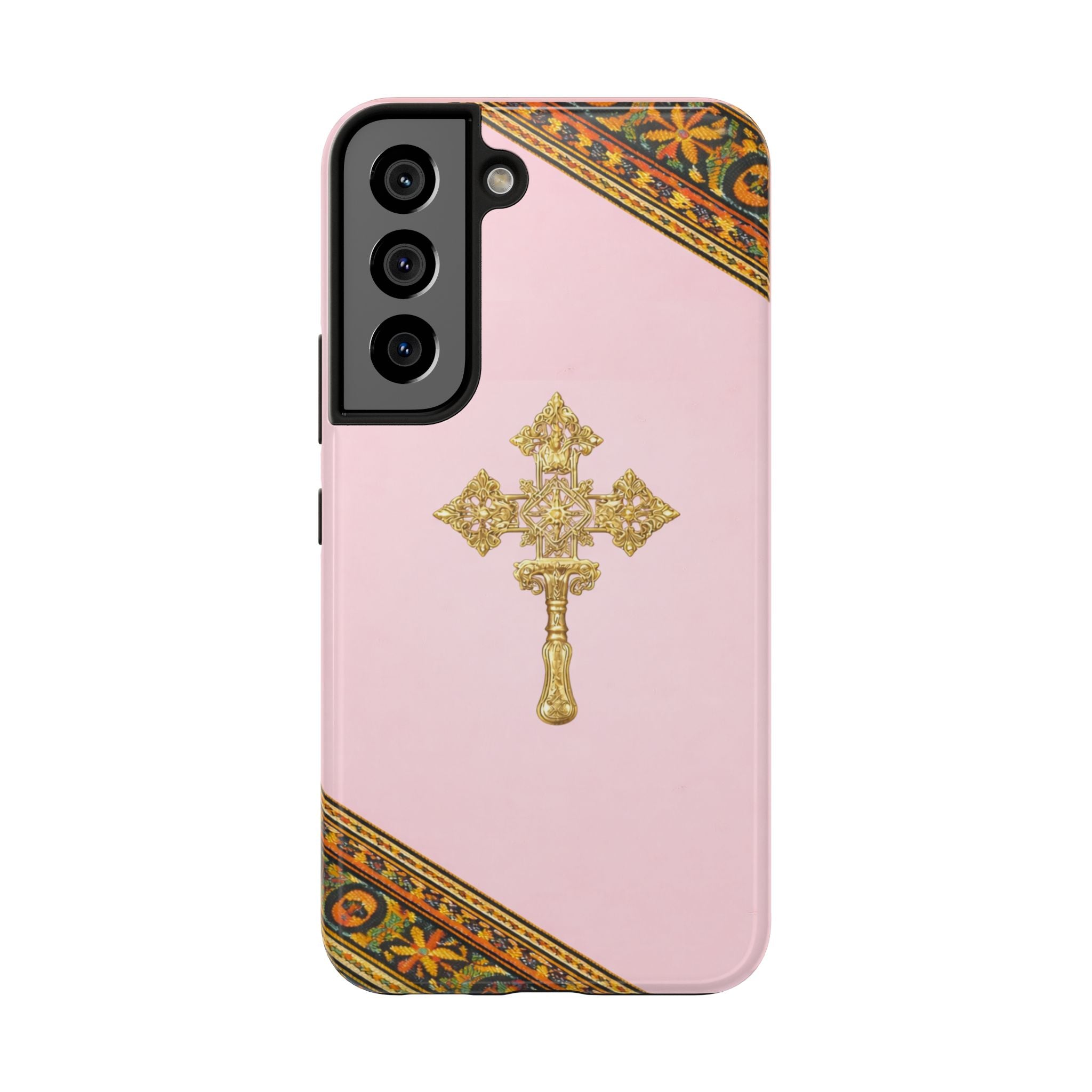 Pink Ethiopian Cross Phone Case 🇪🇹 | Orthodox Christian Tough iPhone Case  | Habesha Design