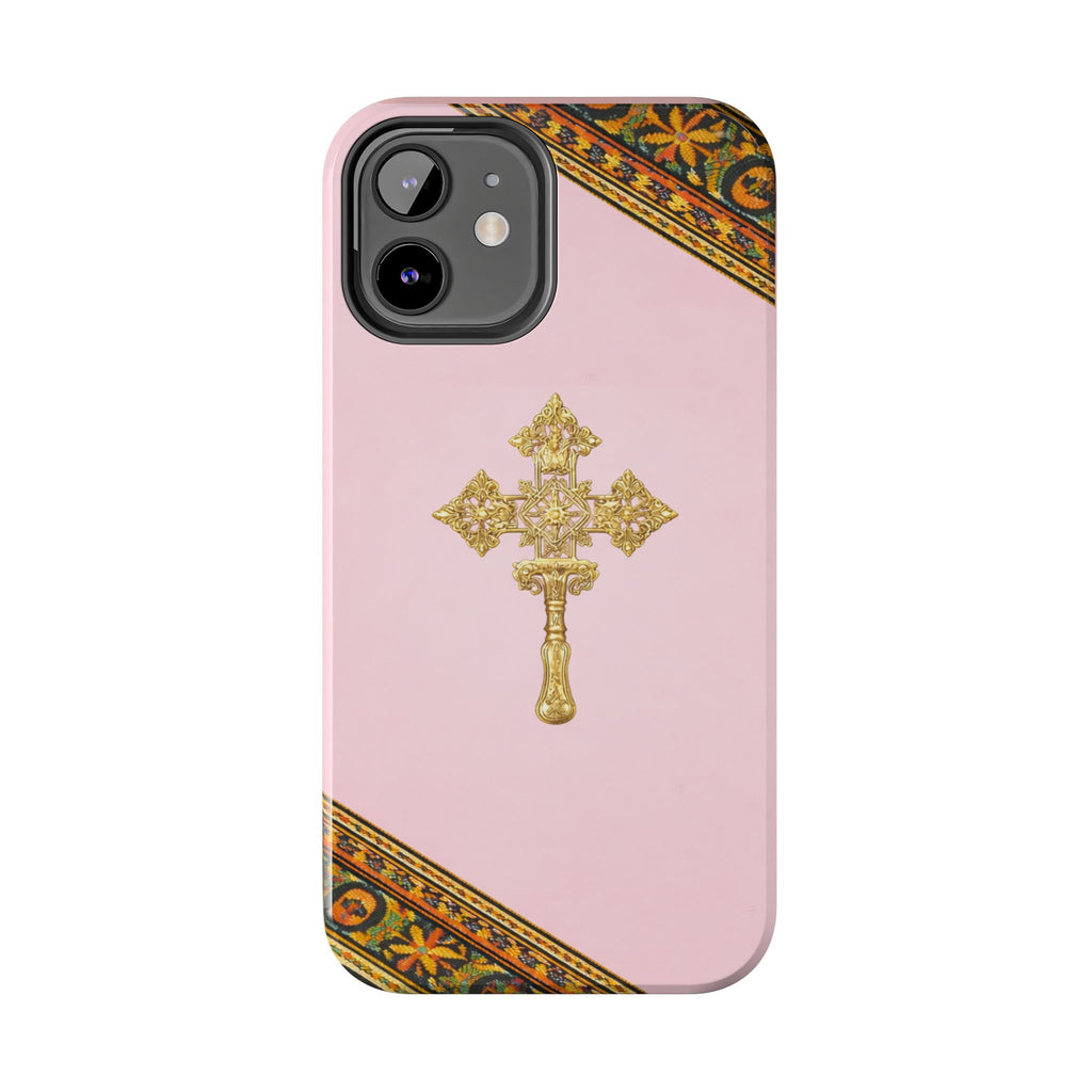 Pink Ethiopian Cross Phone Case 🇪🇹 | Orthodox Christian Tough iPhone Case  | Habesha Design