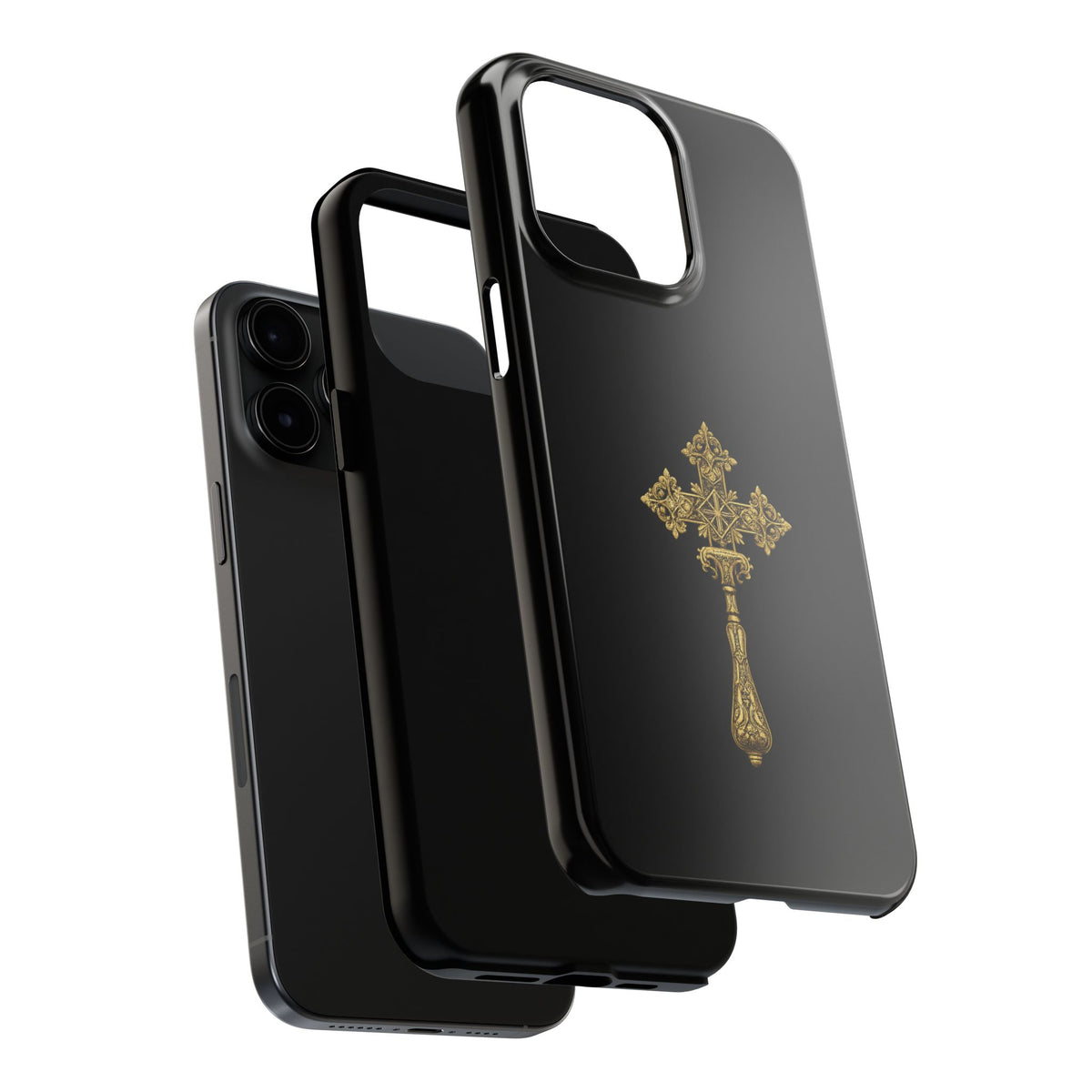 Black & Gold Ethiopian Cross Tough Case