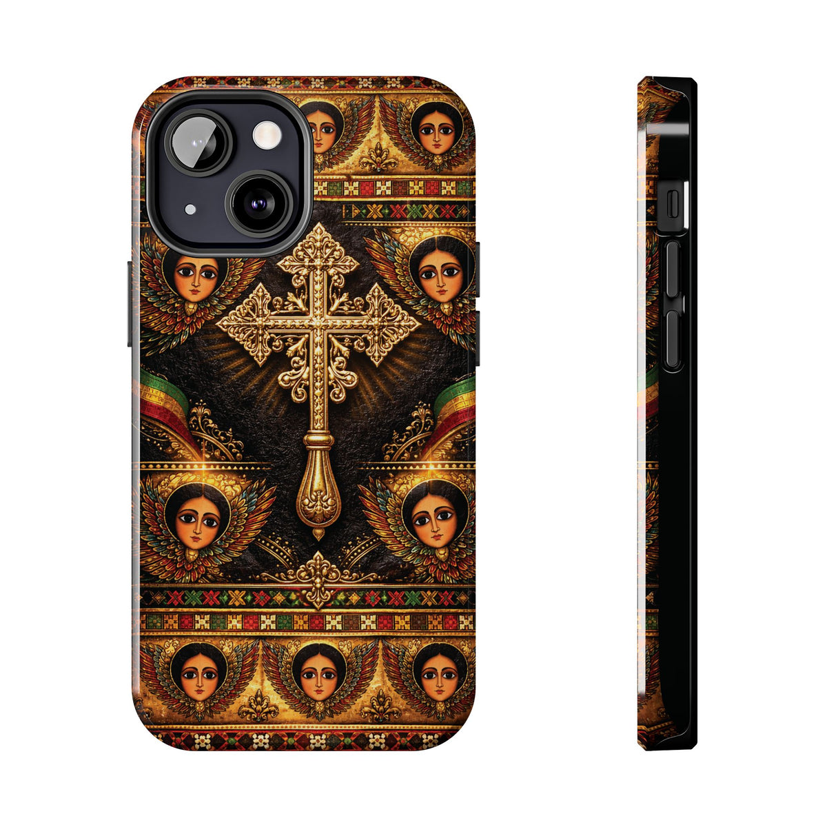 Ethiopian Cross & Angels Tough Case – phone case view 10