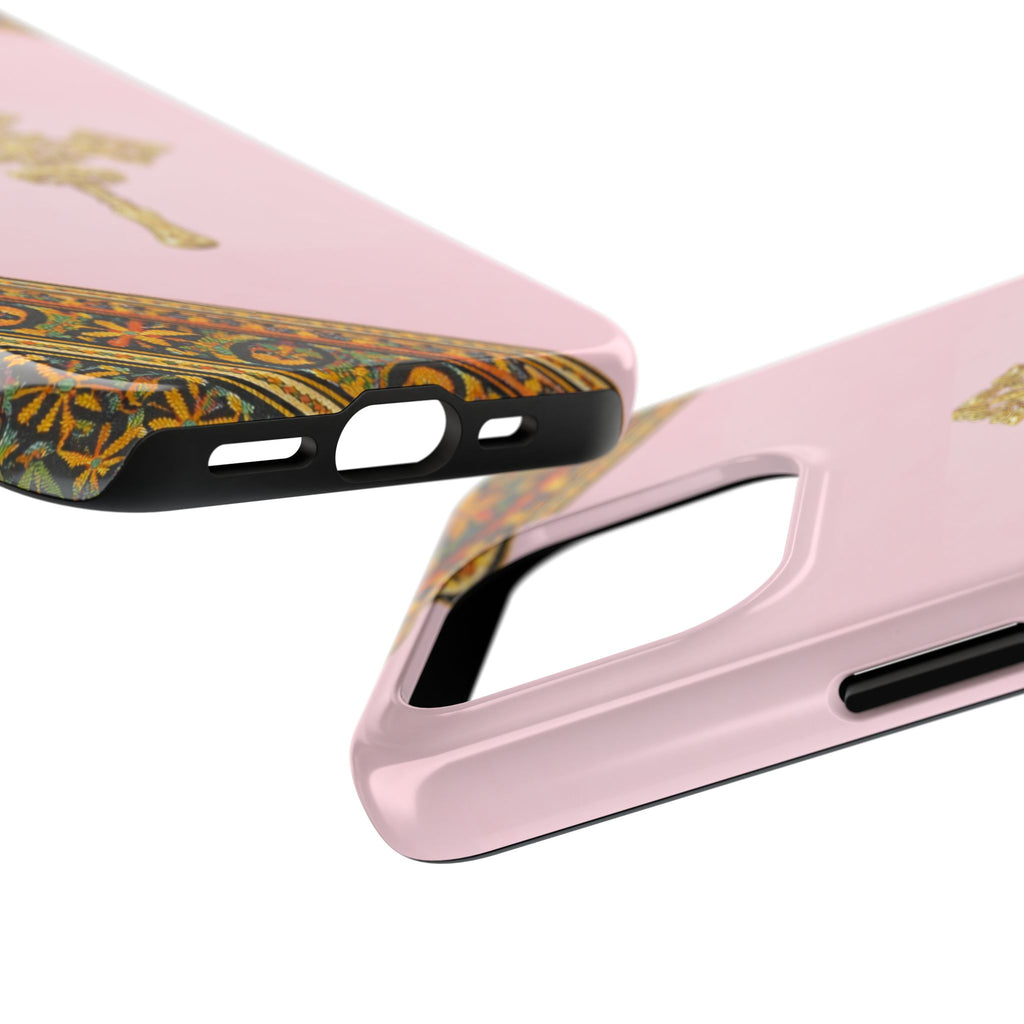 Pink Ethiopian Cross Phone Case 🇪🇹 | Orthodox Christian Tough iPhone Case  | Habesha Design