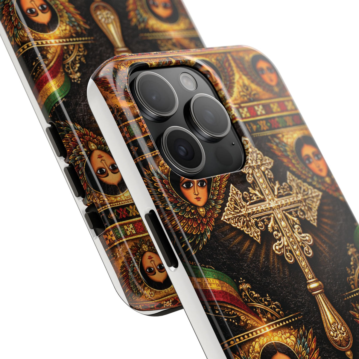 Ethiopian Cross & Angels Tough Case – phone case view 19