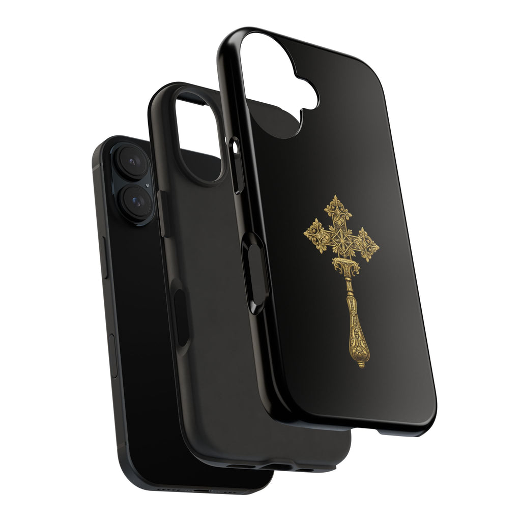 Black & Gold Ethiopian Cross Tough Case