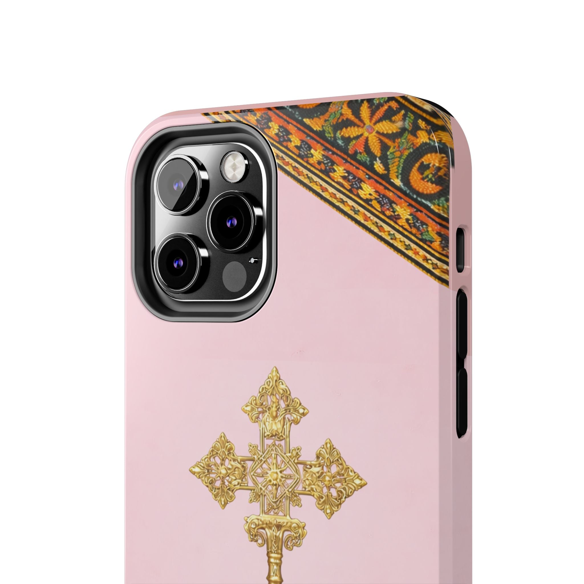 Pink Ethiopian Cross Phone Case 🇪🇹 | Orthodox Christian Tough iPhone Case  | Habesha Design