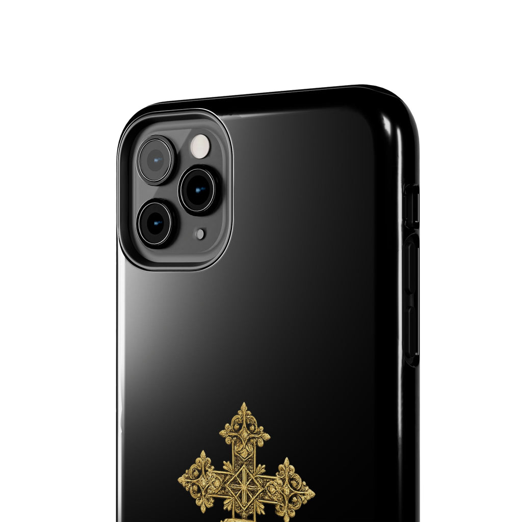 Black & Gold Ethiopian Cross Tough Case – phone case view 44