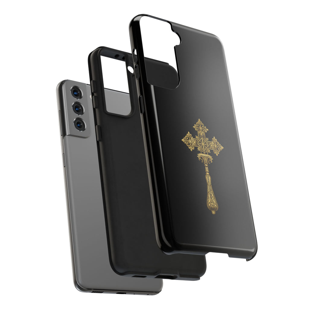 Black & Gold Ethiopian Cross Tough Case