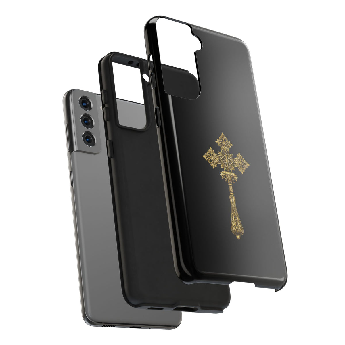 Black & Gold Ethiopian Cross Tough Case