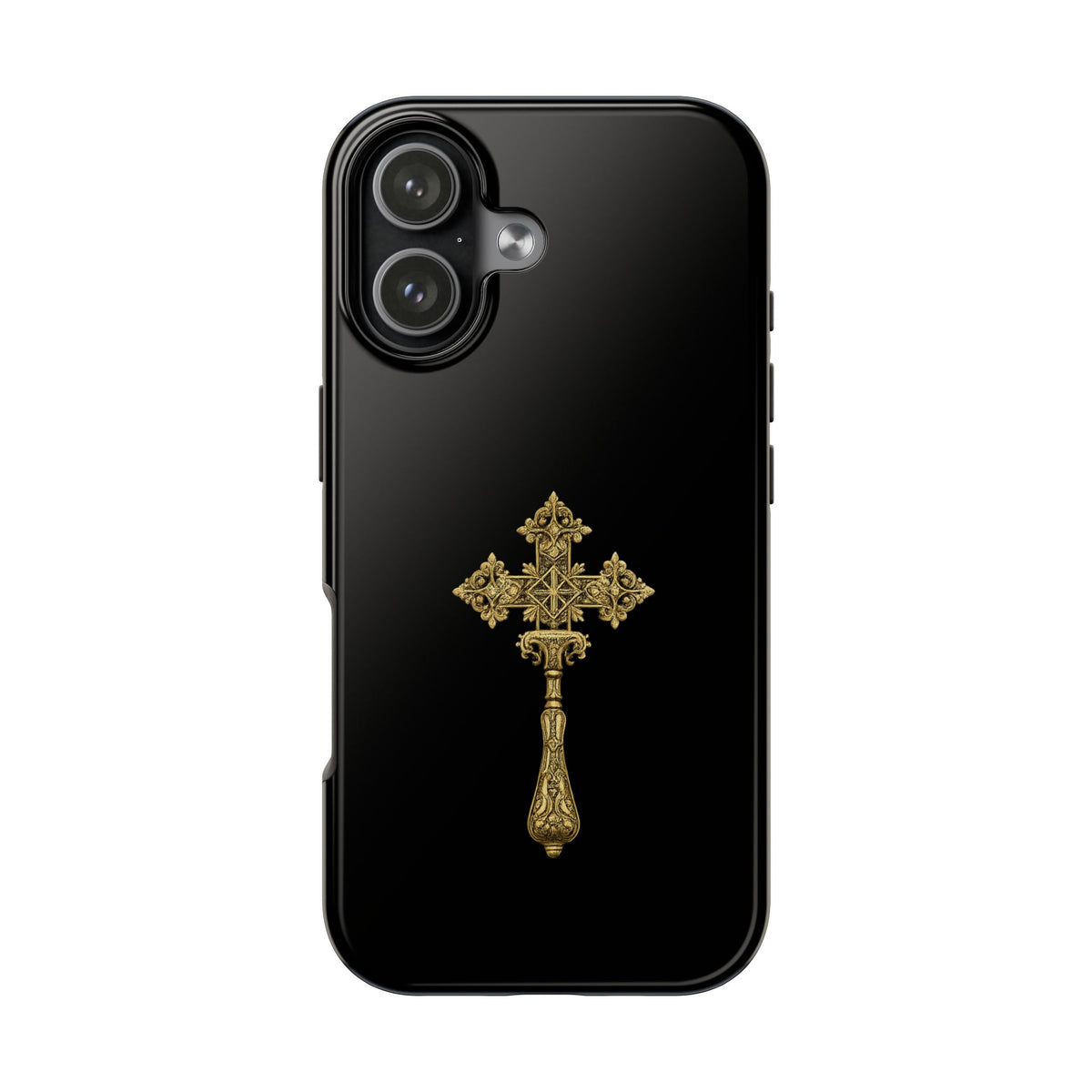 Black & Gold Ethiopian Cross Tough Case – phone case view 29