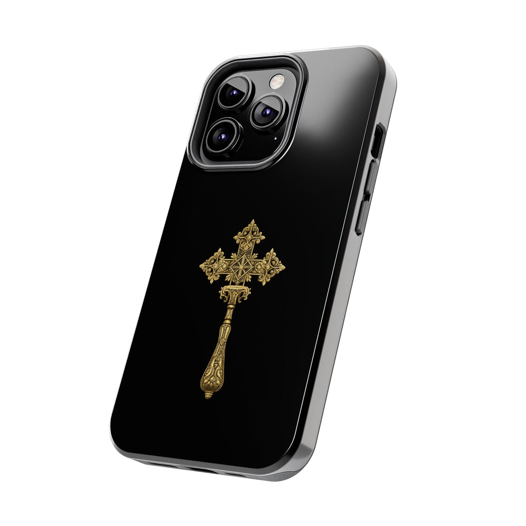 Black & Gold Ethiopian Cross Tough Case