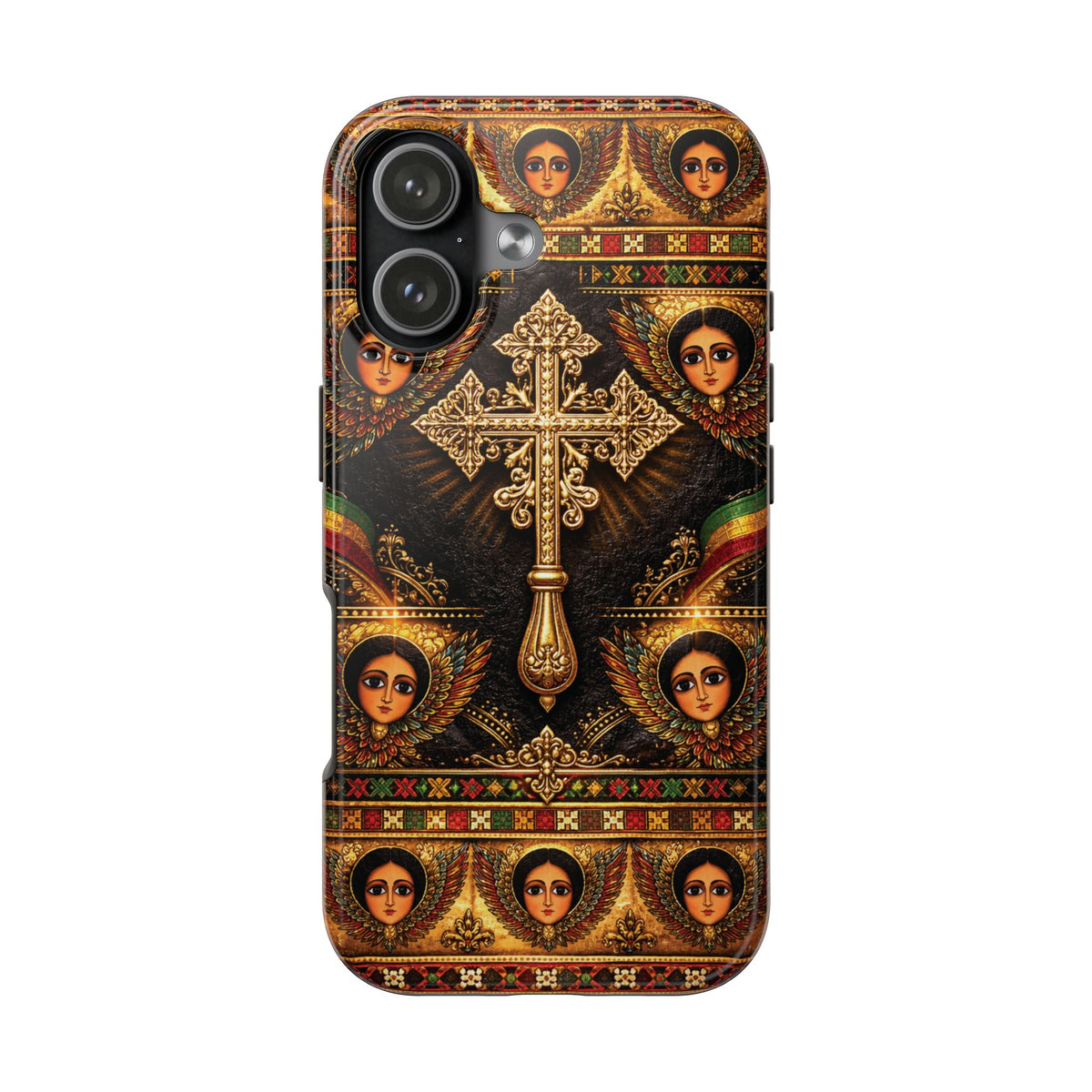 Ethiopian Cross & Angels Tough Case – phone case view 29