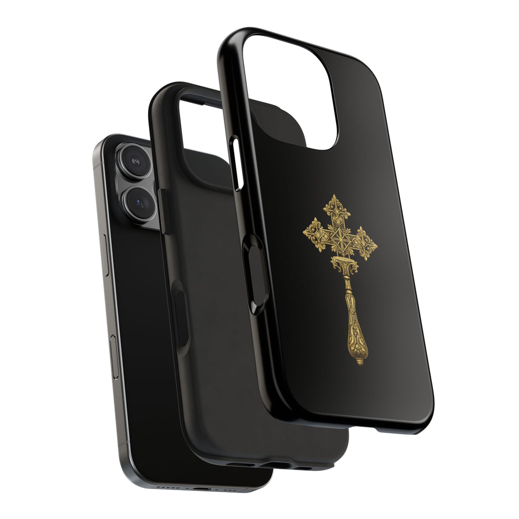 Black & Gold Ethiopian Cross Tough Case
