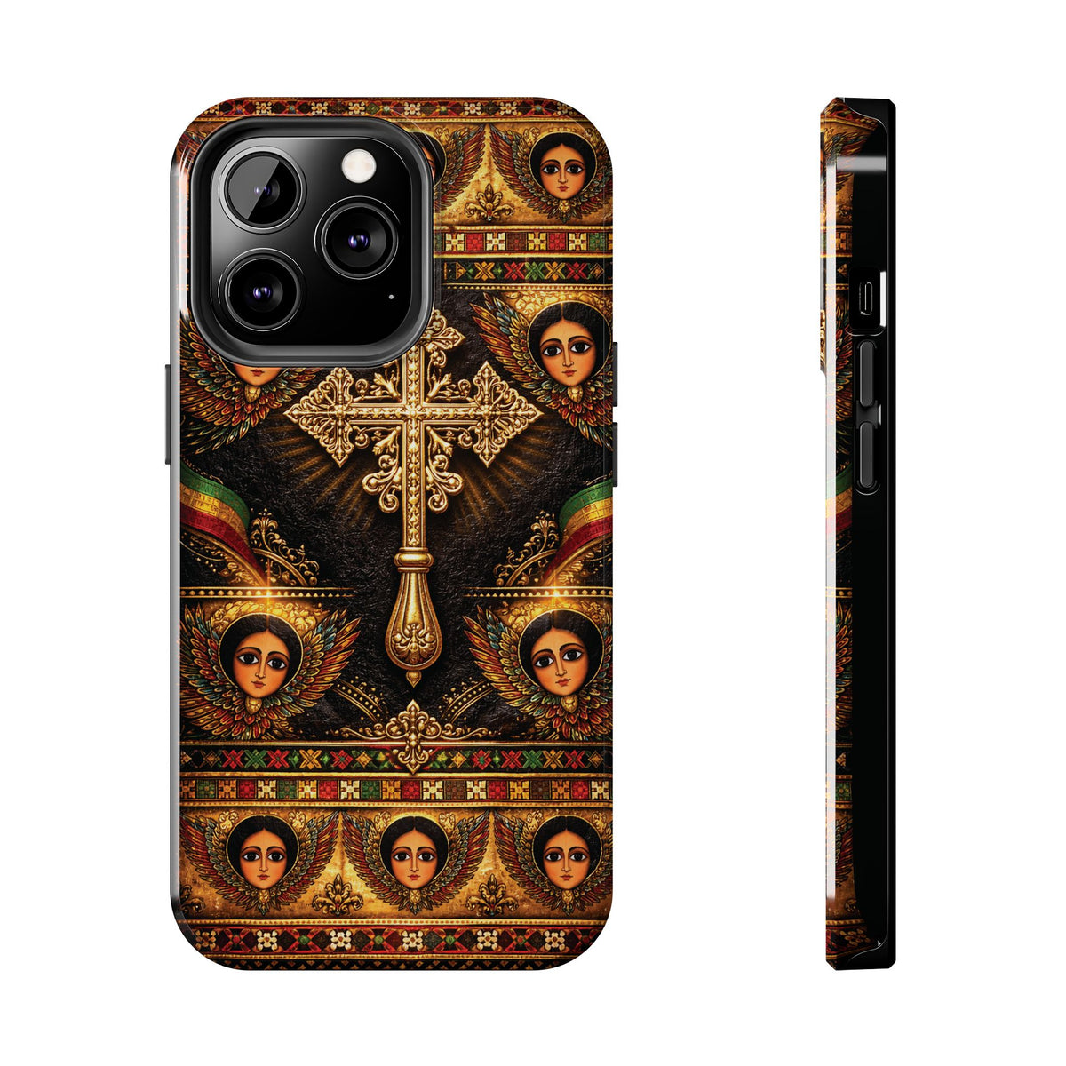 Ethiopian Cross & Angels Tough Case – phone case view 11