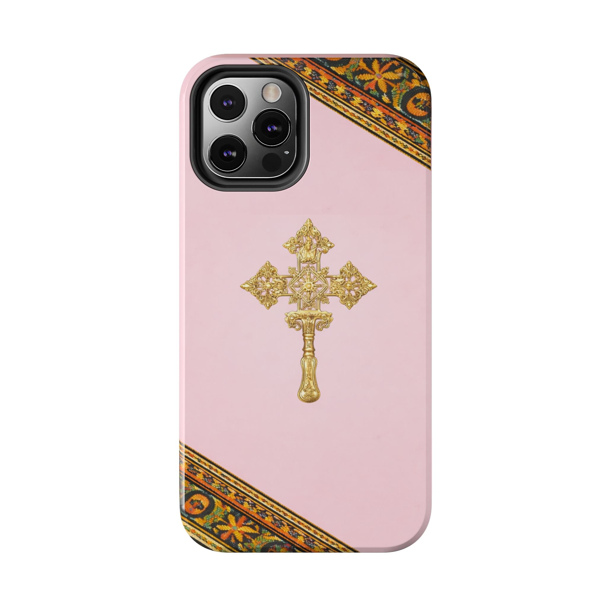 Pink Ethiopian Cross Phone Case 🇪🇹 | Orthodox Christian Tough iPhone Case  | Habesha Design