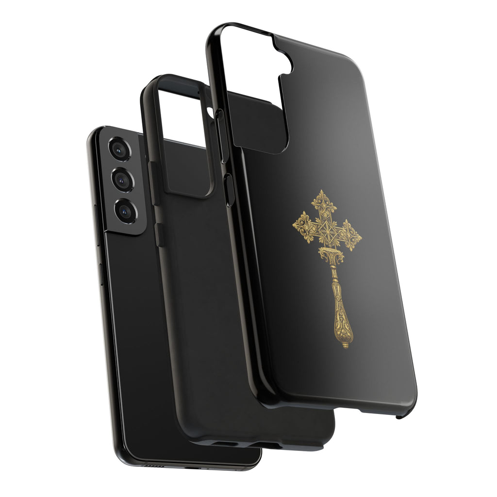 Black & Gold Ethiopian Cross Tough Case