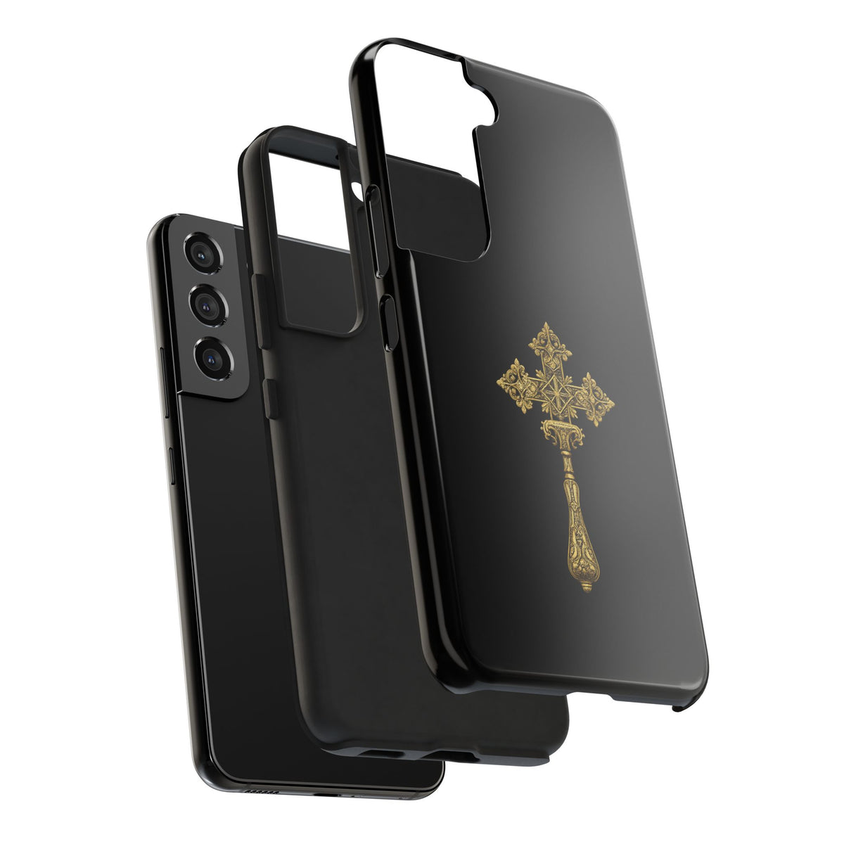 Black & Gold Ethiopian Cross Tough Case