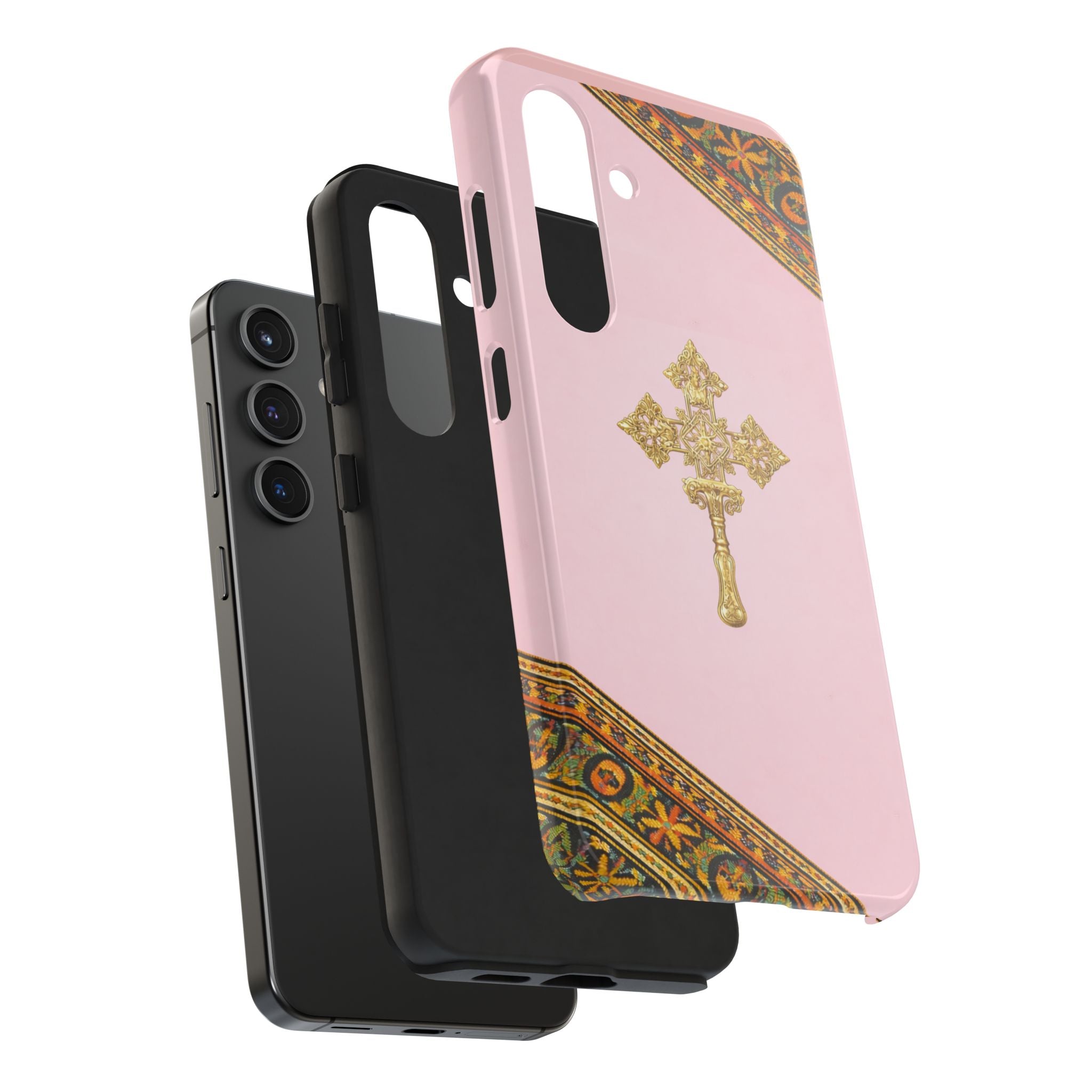 Pink Ethiopian Cross Phone Case 🇪🇹 | Orthodox Christian Tough iPhone Case  | Habesha Design