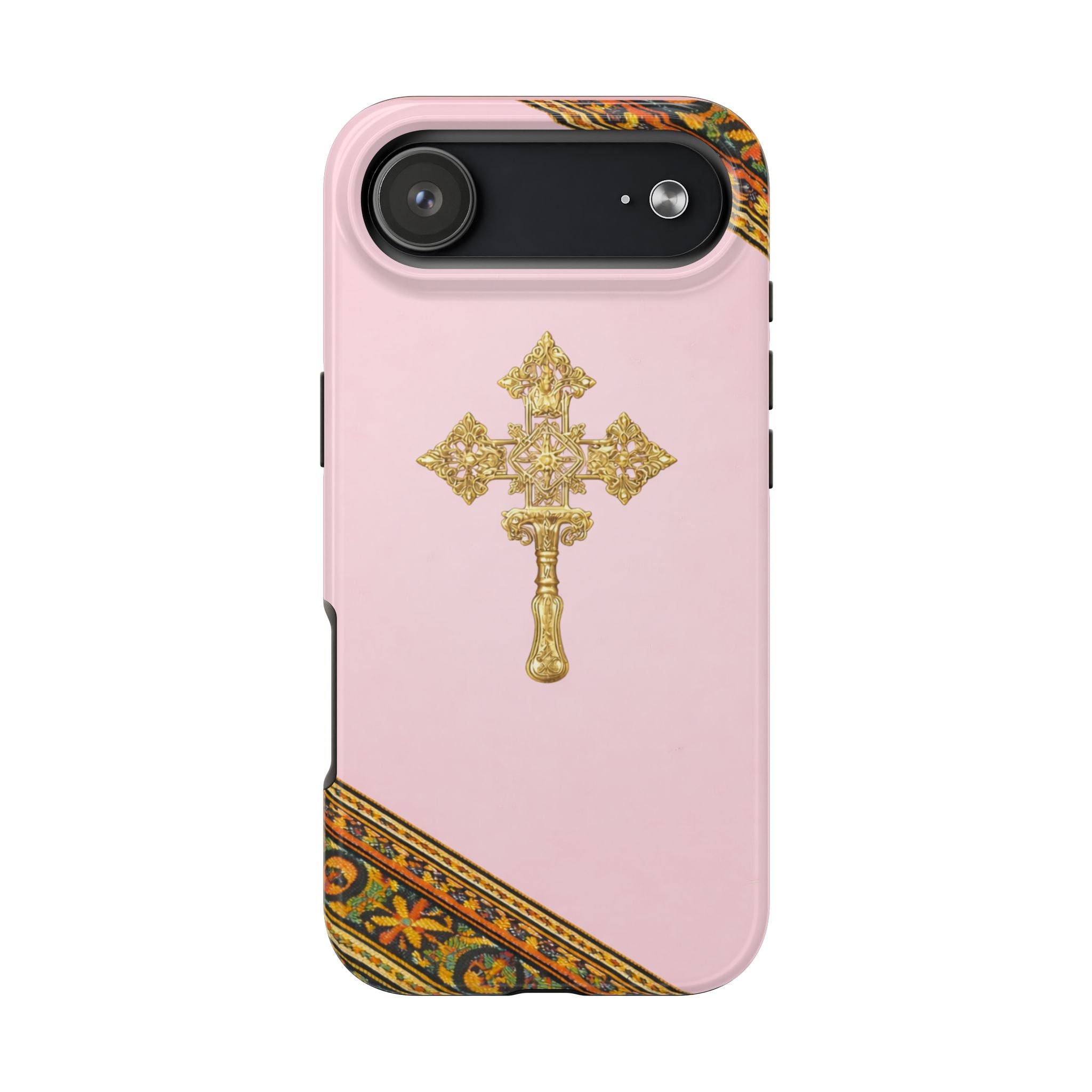Pink Ethiopian Cross Phone Case 🇪🇹 | Orthodox Christian Tough iPhone Case  | Habesha Design