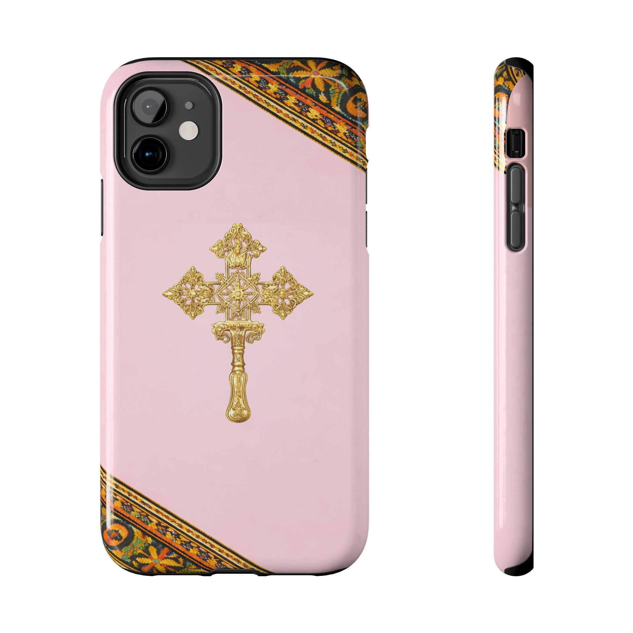 Pink Ethiopian Cross Phone Case 🇪🇹 | Orthodox Christian Tough iPhone Case  | Habesha Design