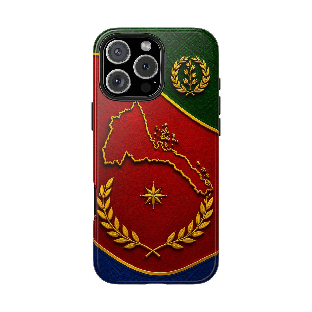 Eritrea Heritage Gold Map Tough Case – phone case view 25