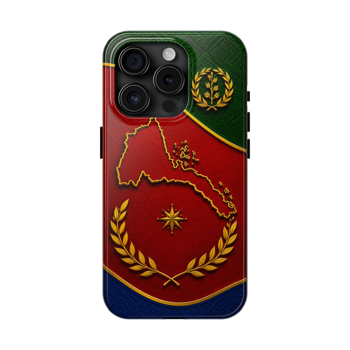 Eritrea Heritage Gold Map Tough Case – phone case view 18