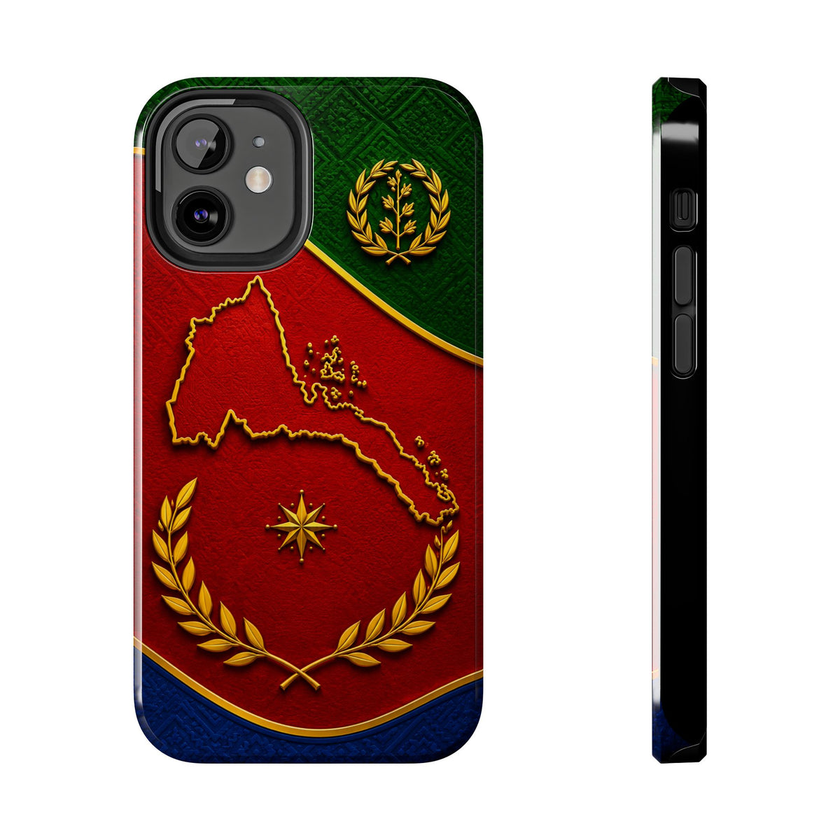 Eritrea Heritage Gold Map Tough Case – phone case view 6