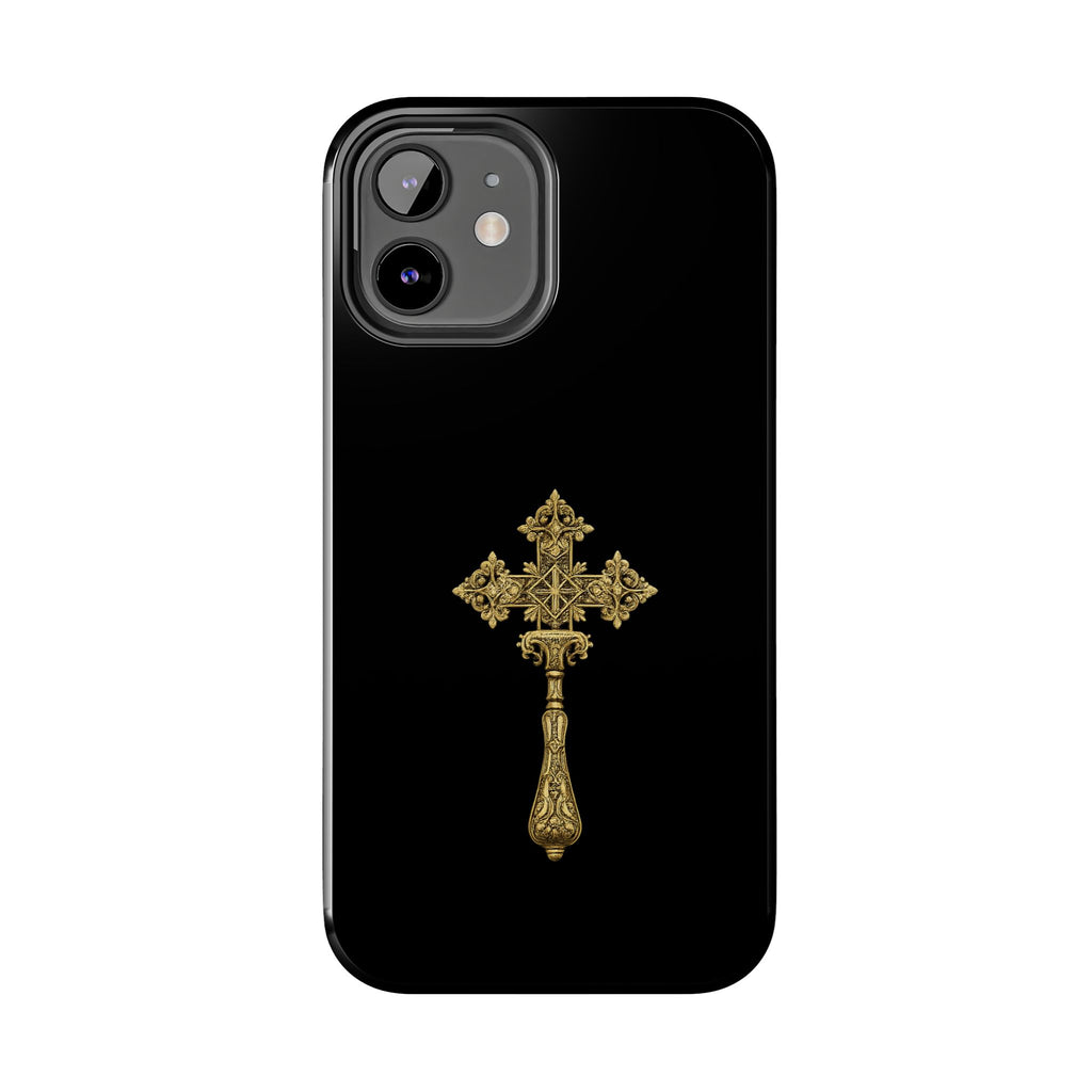 Black & Gold Ethiopian Cross Tough Case – phone case view 45