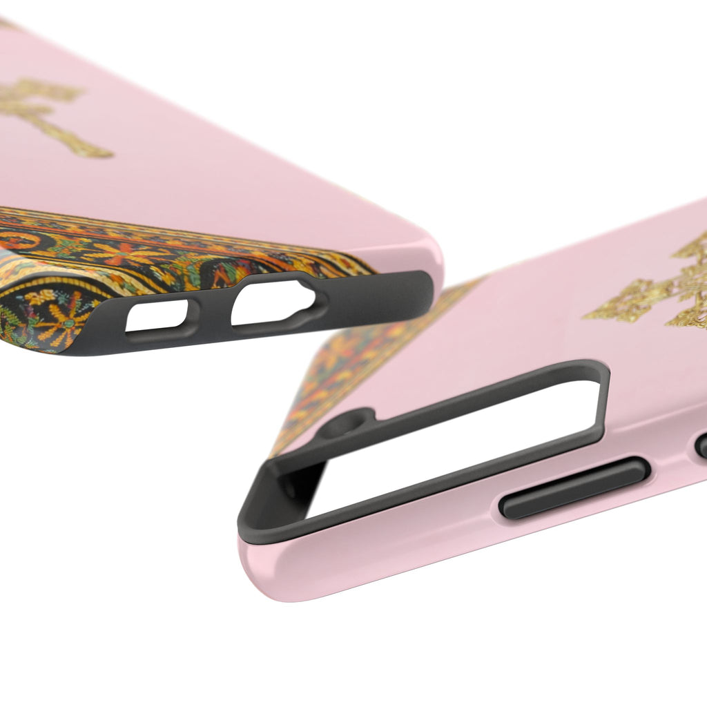 Pink Ethiopian Cross Phone Case 🇪🇹 | Orthodox Christian Tough iPhone Case  | Habesha Design