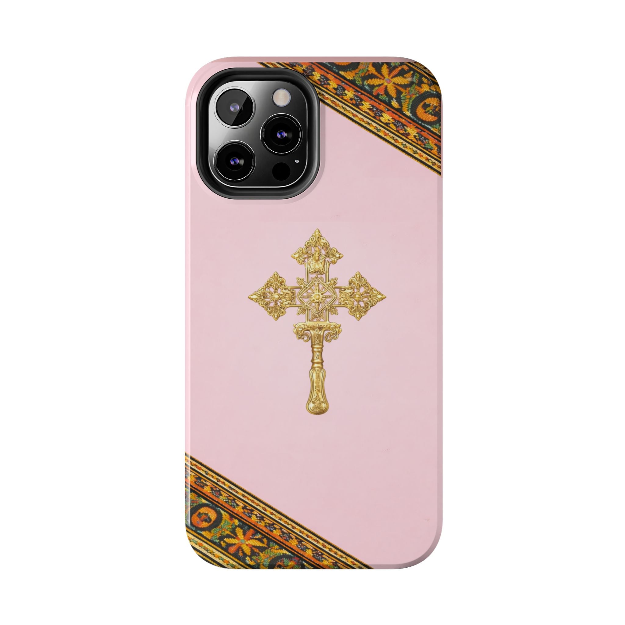 Pink Ethiopian Cross Phone Case 🇪🇹 | Orthodox Christian Tough iPhone Case  | Habesha Design