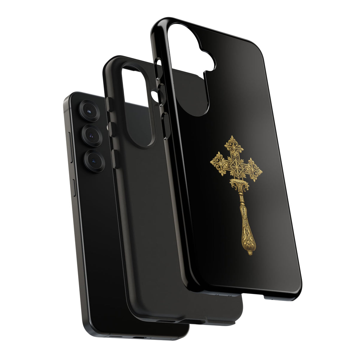 Black & Gold Ethiopian Cross Tough Case