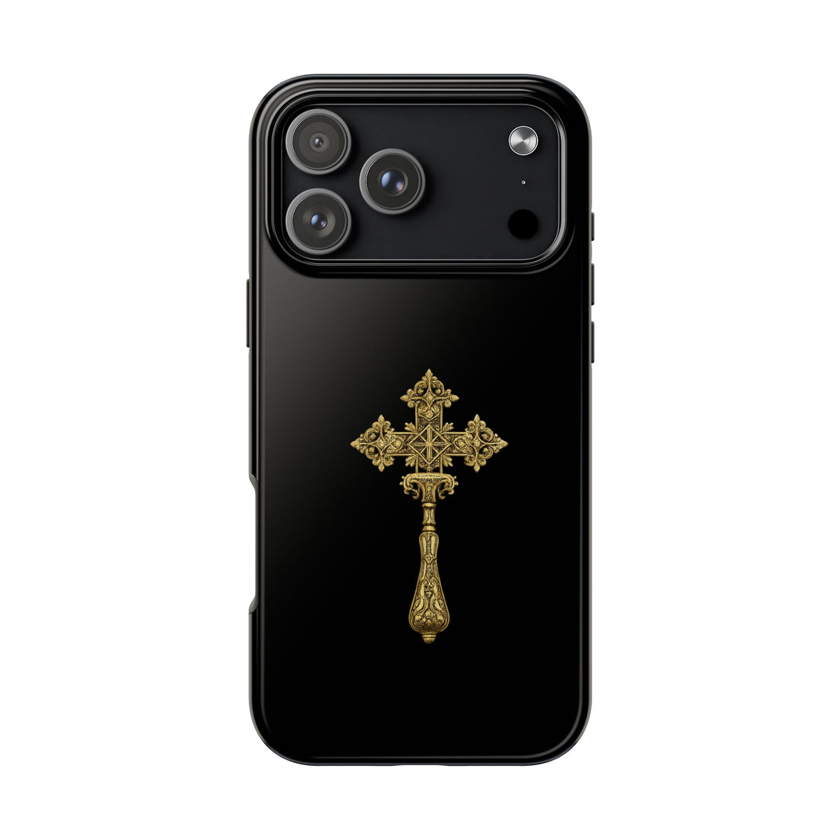 Black & Gold Ethiopian Cross Tough Case – phone case view 31