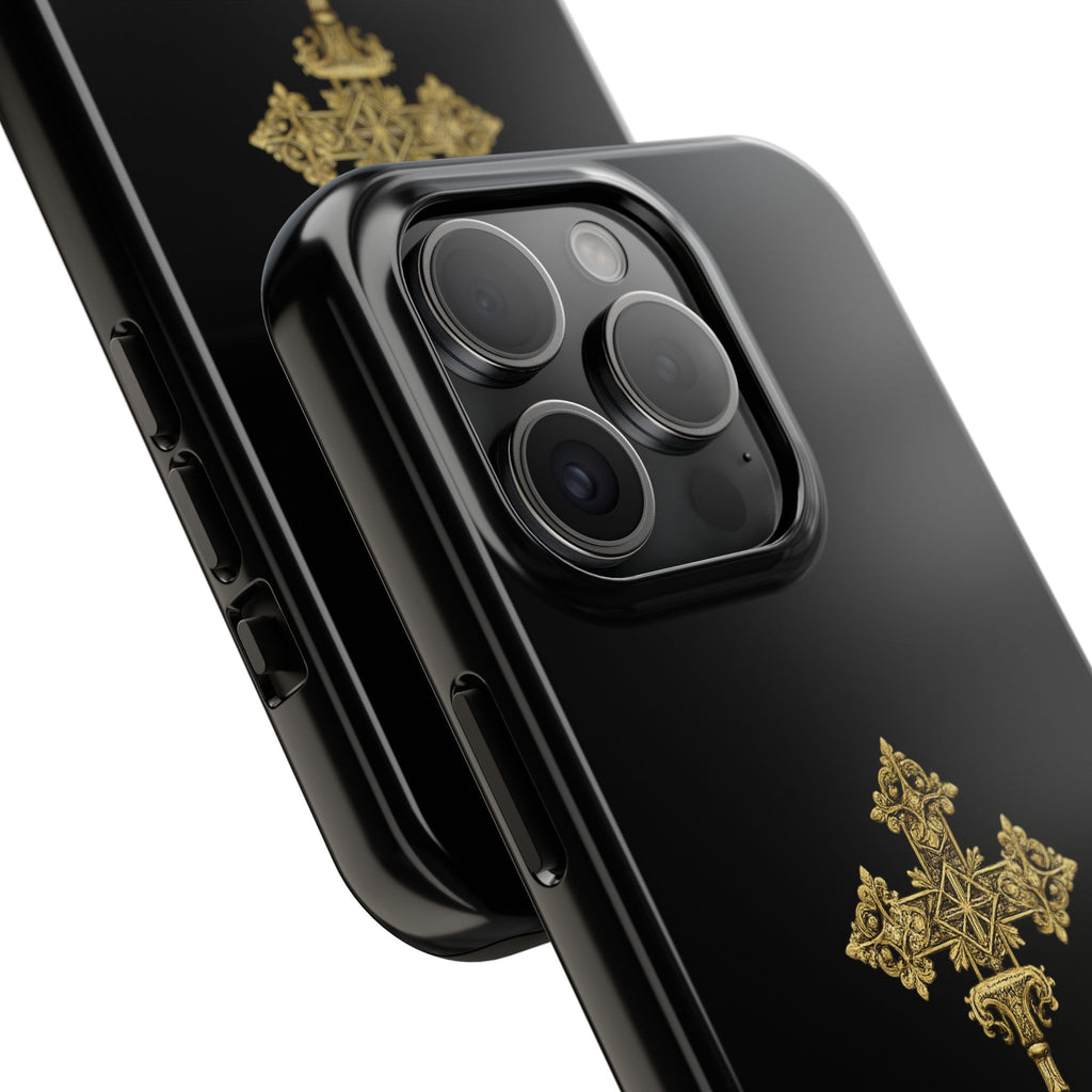 Black & Gold Ethiopian Cross Tough Case