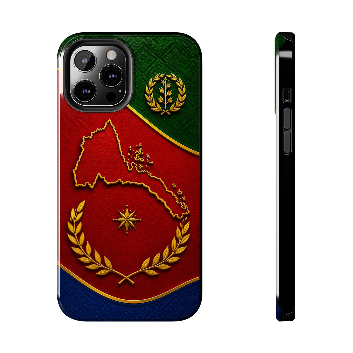 Eritrea Heritage Gold Map Tough Case – phone case view 8